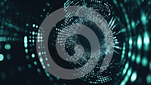 Binary Matrix Flow Through a Digital Portal. Generative AI