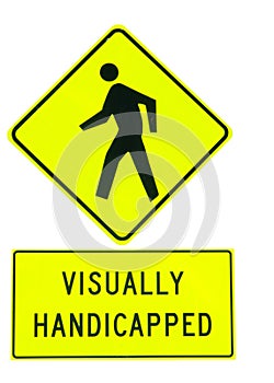 Visually Handicapped Sign photo
