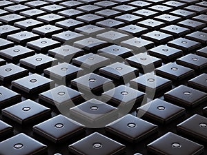 Abstract Dark Tech Grid Pattern