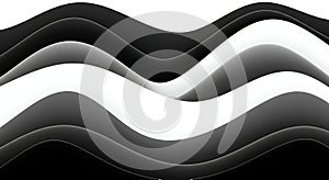 Abstract Black and White Wave Background