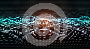 Abstract Digital Waveform Background