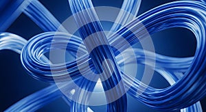 Abstract Blue Cables