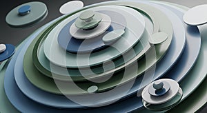 Abstract Concentric Circles with Gradient Colors