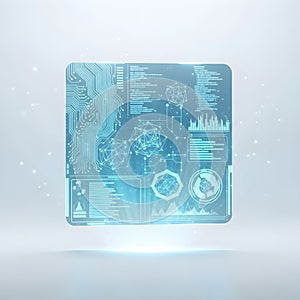 Futuristic Data Visualization and Technology Background