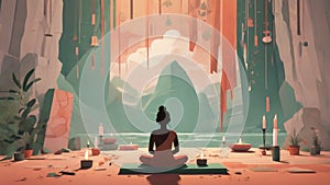 A visually striking illustration portraying the transformative power of rituals in coping with mental health challenges
