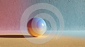 Abstract Sphere with Gradient Colors and Shadow
