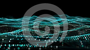 Abstract Digital Waveform - Technology Background, Data Visualization, AI Concept