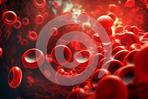 Vital Red blood cells. Generate Ai