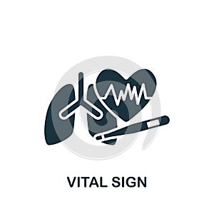 Vital Sign icon. Monochrome simple Health Check icon for templates, web design and infographics