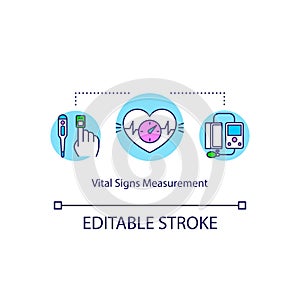 Vital signs measurement concept icon