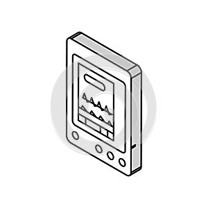 vital signs monitor ambulance isometric icon vector illustration