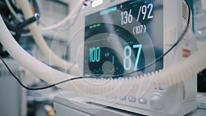 Vital signs monitor close up