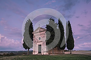 Vitaleta chapel in Tuscany