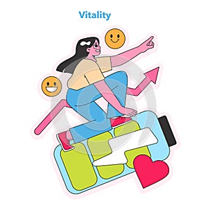 Vitality concept. Vector illustration.