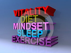 Vitality diet mindset slepp exercise photo