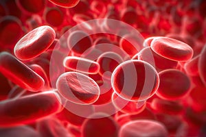 Vitality Within Red Blood Cells in the Vein, Isolated on White Background, a Concept for Medical Health Care. created with