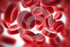 Vitality Within Red Blood Cells in the Vein, Isolated on White Background, a Concept for Medical Health Care. created with