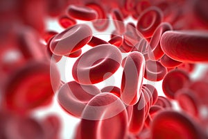 Vitality Within Red Blood Cells in the Vein, Isolated on White Background, a Concept for Medical Health Care. created with