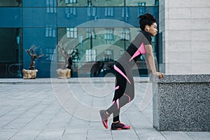 Vitality, wellness and sports in city, jogging and urban workout