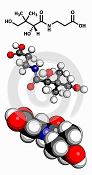 Vitamin B7 biotin molecule.