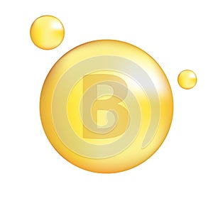 Vitamin b gold icon