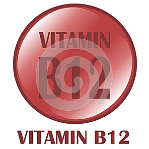 Vitamin B12, Circular pictogram, Red version