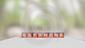 Vitamin B12 Color cubes with a single word