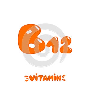 Vitamin B12 hand drawn