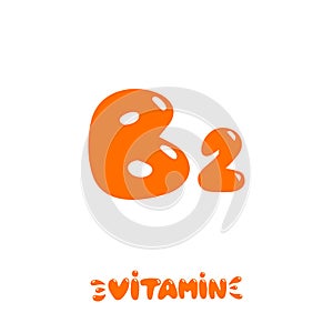 Vitamin B2 hand drawn