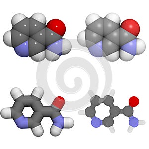 Vitamin B3 (niacin, niacinamide) molecule photo