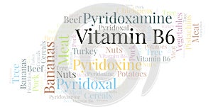 Vitamin B6 word cloud.