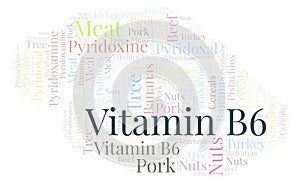 Vitamin B6 word cloud.