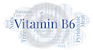 Vitamin B6 word cloud.