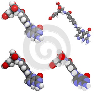 Vitamin B9 (folic acid) molecule