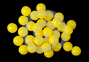 Vitamin C (Ascorbic Acid) Pills on Black Background