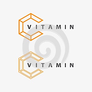 vitamin c logo vector design vector icon health nutrition