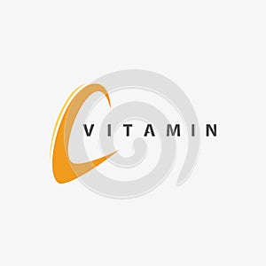 vitamin c logo vector design vector icon health nutrition