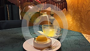 vitamin citrus tea and lemon cake tart cheesecake with lemon delicious food freshness treatment for colds craft desserts