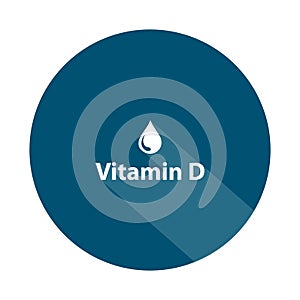 vitamin d badge on white