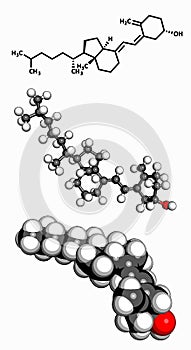 Vitamin D D3, cholecalciferol, toxiferol molecule.