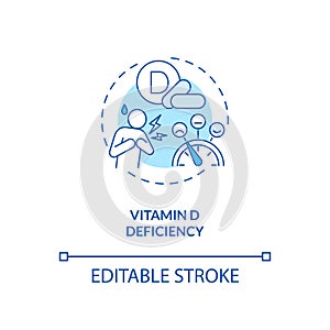 Vitamin D deficiency concept icon