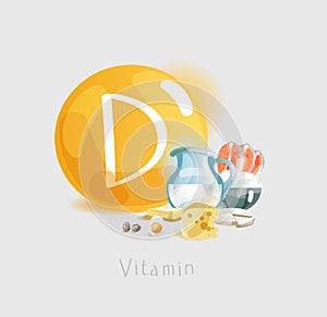 Vitamin DVitamin D in food. Natural organic food