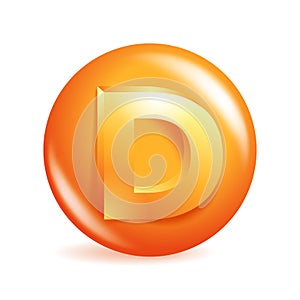 Vitamin D icon - useful nutrition supplement