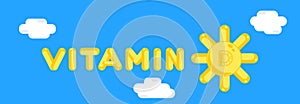 Vitamin D illustration in banner format.