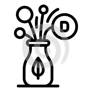 Vitamin d nutrition icon, outline style
