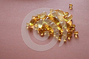 Vitamin D3 and Omega-3 pills supplements photo