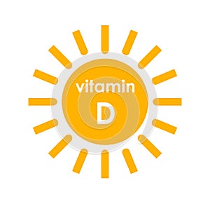 Vitamin D sun icon design