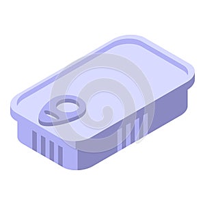 Vitamin d tin can icon, isometric style