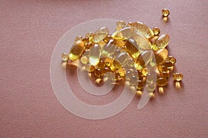 Vitamin D3 and Omega-3 pills supplements