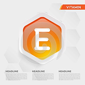 Vitamin E icon Drop collection set, cholecalciferol. golden drop Vitamin complex drop. Medical for heath Vector illustration